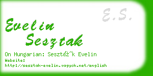 evelin sesztak business card